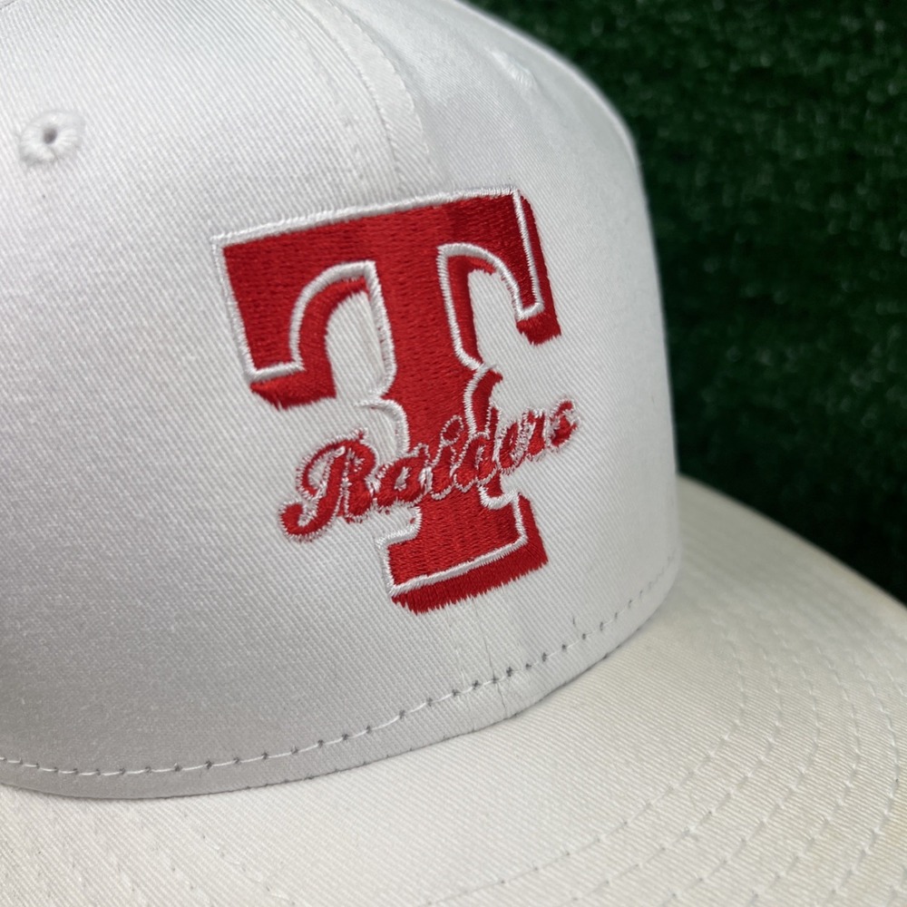New Era Texas Raiders White Baseball Hat Red Embroidered Logo Adjustable 2012 - Picture 3 of 10